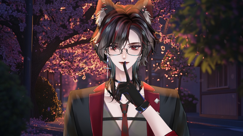 【Live2D Model】 Gray Wolf Premade Model 【Red Ver.】【Live2Dモデル】