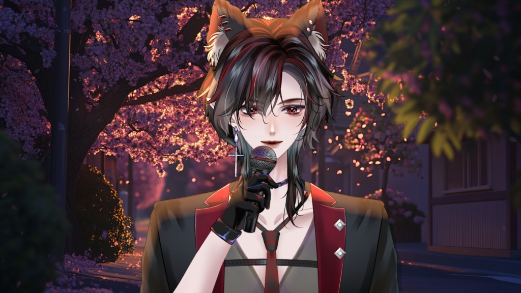 【Live2D Model】 Gray Wolf Premade Model 【Red Ver.】【Live2Dモデル】