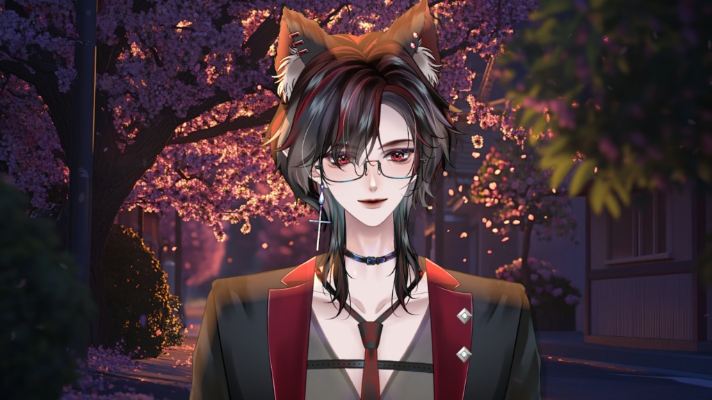 【Live2D Model】 Gray Wolf Premade Model 【Red Ver.】【Live2Dモデル】