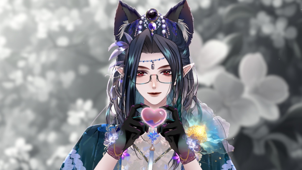 【Live2D Model】 Gray Wolf 2.0 Premade Model【Purple Ver.】【Live2Dモデル】
