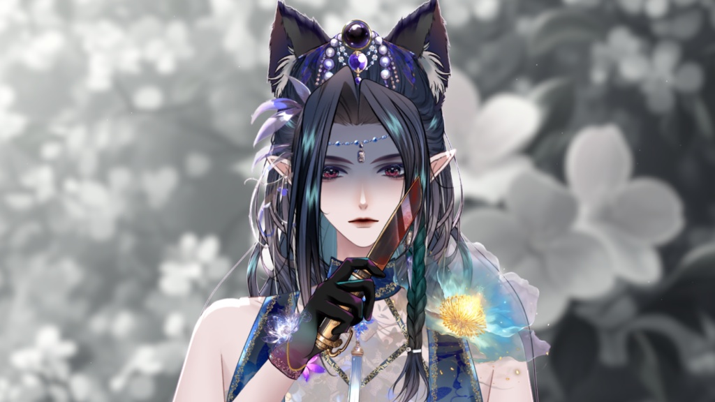 【Live2D Model】 Gray Wolf 2.0 Premade Model【Purple Ver.】【Live2Dモデル】