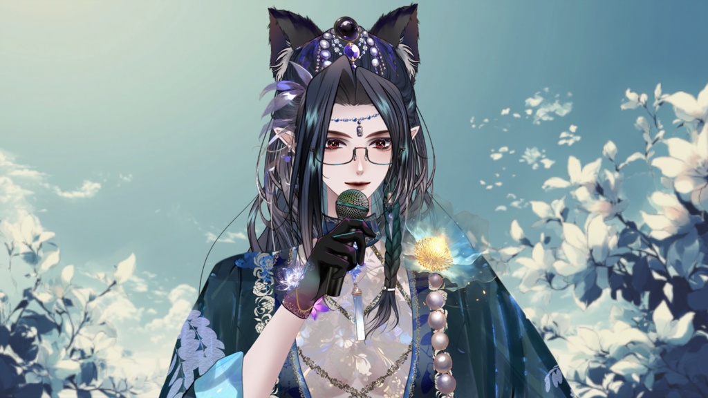 【Live2D Model】 Gray Wolf 2.0 Premade Model【Purple Ver.】【Live2Dモデル】
