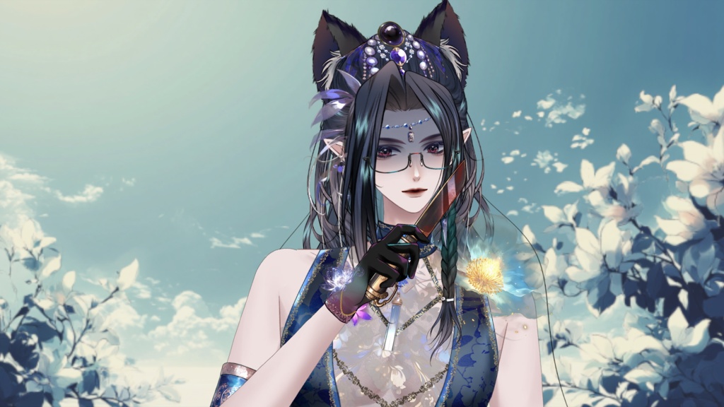 【Live2D Model】 Gray Wolf 2.0 Premade Model【Purple Ver.】【Live2Dモデル】