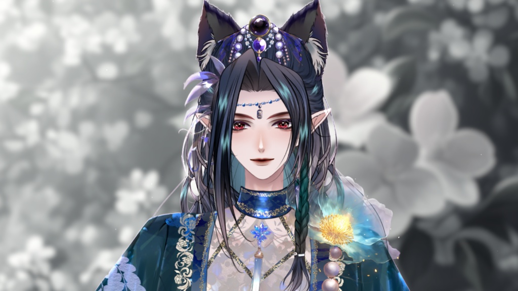 【Live2D Model】 Gray Wolf 2.0 Premade Model【Purple Ver.】【Live2Dモデル】