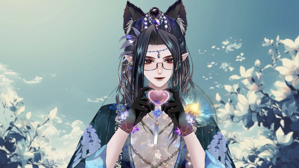 【Live2D Model】 Gray Wolf 2.0 Premade Model【Purple Ver.】【Live2Dモデル】