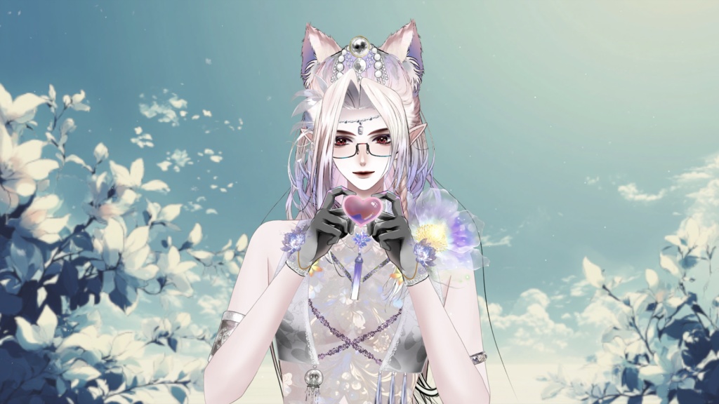 【Live2D Model】 Gray Wolf 2.0 Premade Model【White Ver.】【Live2Dモデル】