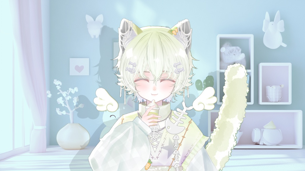 【Live2D Model】Neko 1.0 【Green Ver.】【Live2Dモデル】