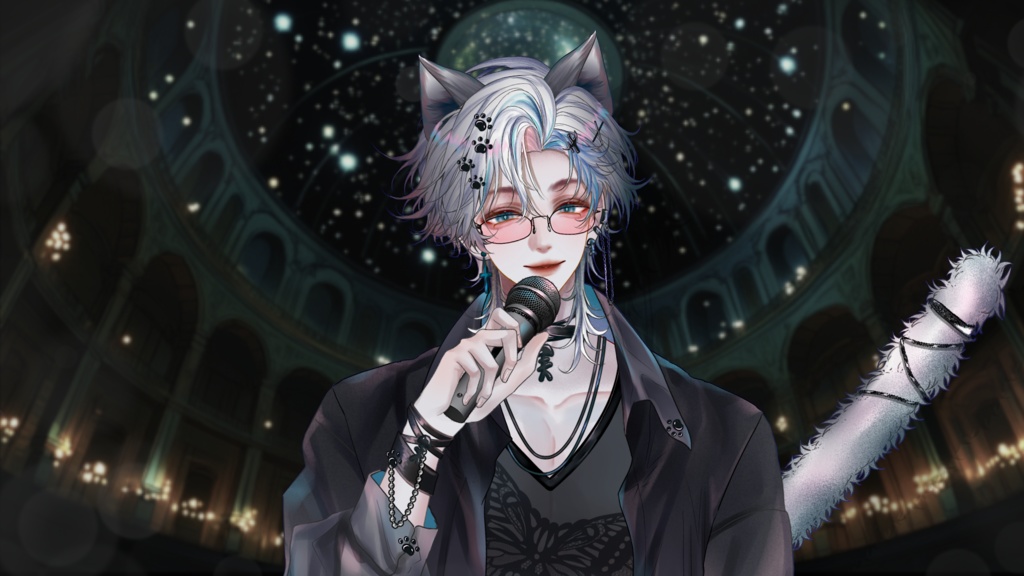 【Live2D Model】Shadow Cat【White Ver.】 【Live2Dモデル】