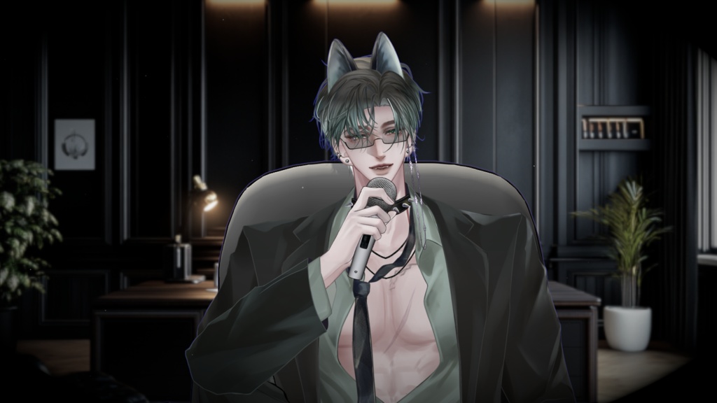 【Live2D Model】Wolf Jack 【Green Ver.】【Live2Dモデル】