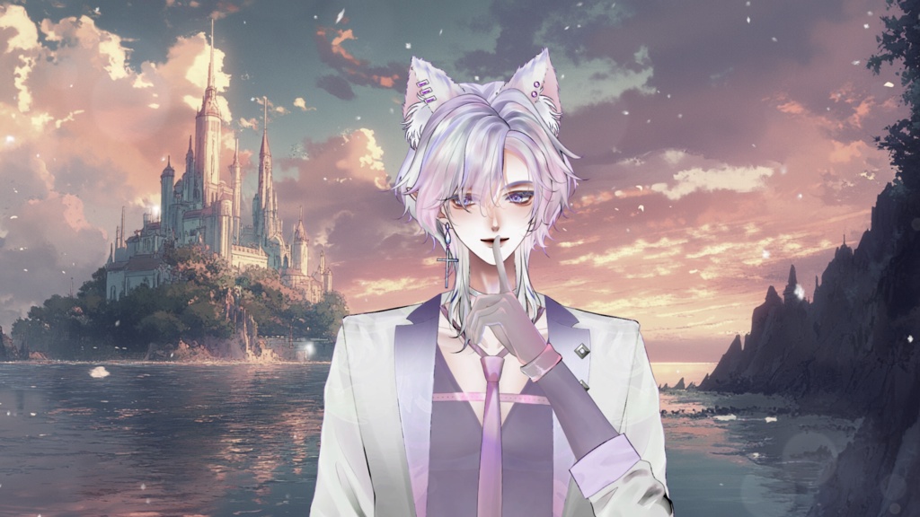 【Live2D Model】 Gray Wolf 【Violet Ver.】【Live2Dモデル】