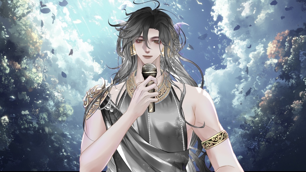 【Live2D Model】Aquae VTuber Model【Black Ver.】【Live2Dモデル】