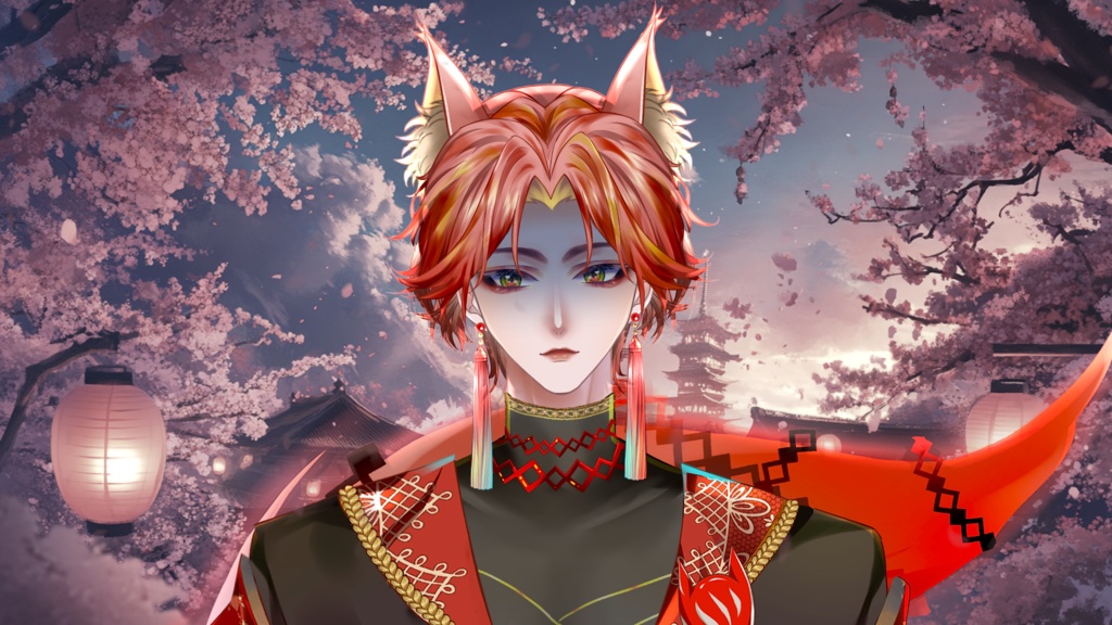 【Live2D Model】Fox Spirit 2.0 VTuber Model【Red Ver.】【Live2Dモデル】