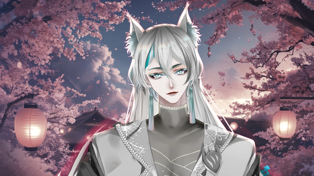 【Live2D Model】Fox Spirit 2.0 VTuber Model【White Ver.】【Live2Dモデル】
