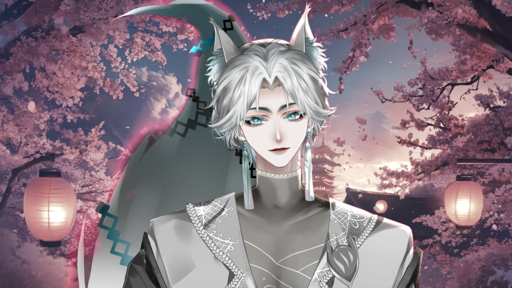 【Live2D Model】Fox Spirit 2.0 VTuber Model【White Ver.】【Live2Dモデル】