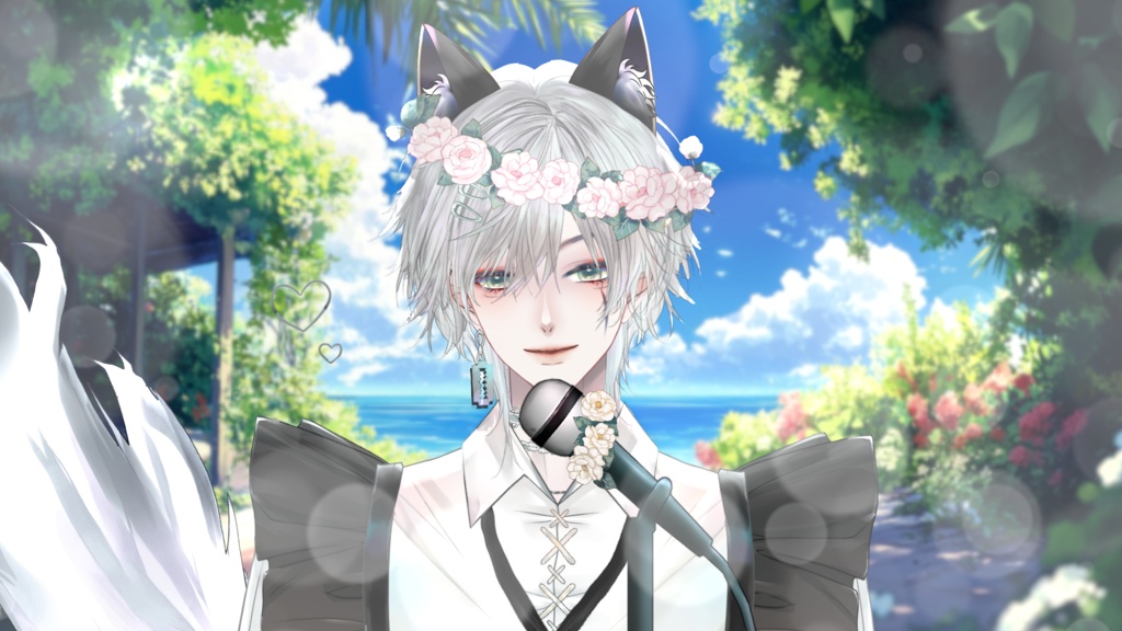 【Live2D Model】Husky Summer Ver. (Three Forms) VTuber Model 【Live2Dモデル】