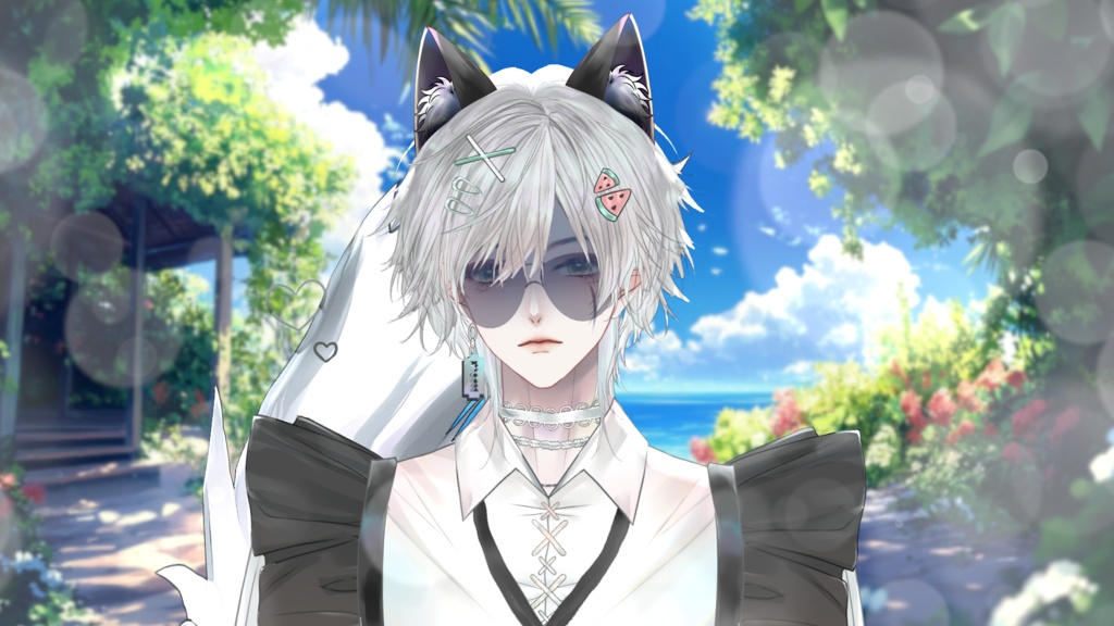 【Live2D Model】Husky Summer Ver. (Three Forms) VTuber Model 【Live2Dモデル】