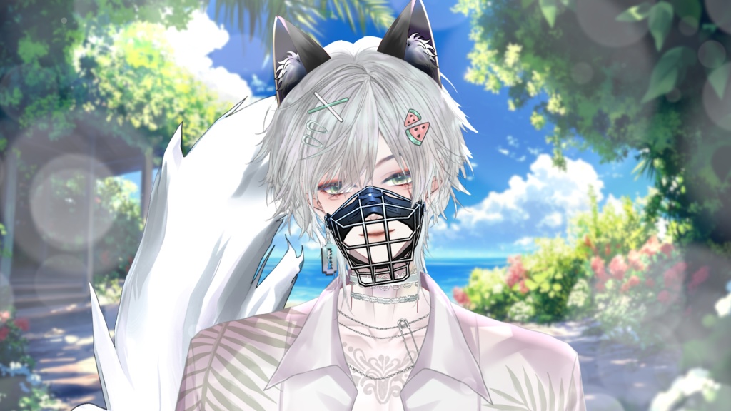 【Live2D Model】Husky Summer Ver. (Three Forms) VTuber Model 【Live2Dモデル】
