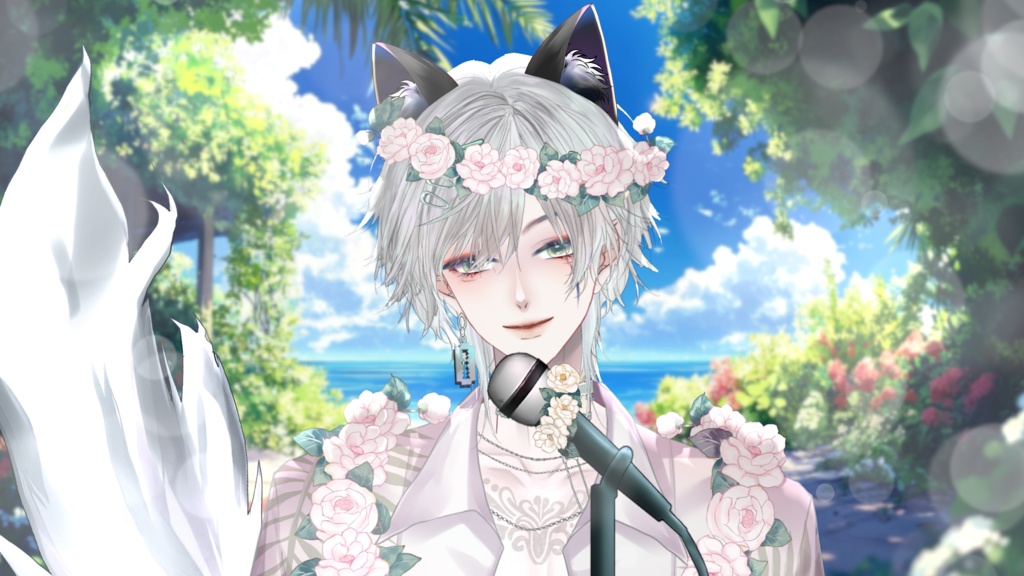 【Live2D Model】Husky Summer Ver. (Three Forms) VTuber Model 【Live2Dモデル】