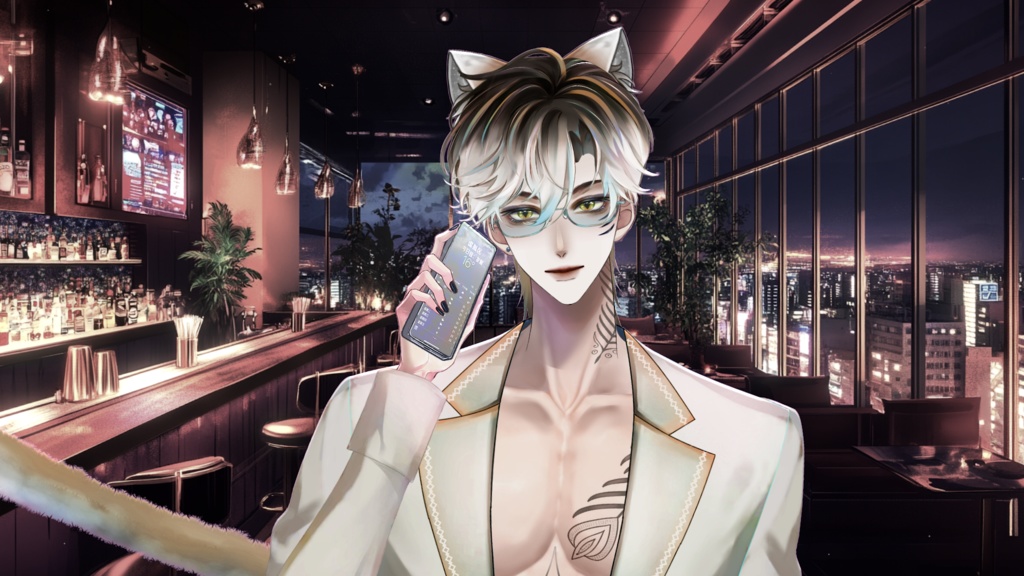 【Live2D Model】Noctis【Black/White Ver.】 VTuber Model 【Live2Dモデル】