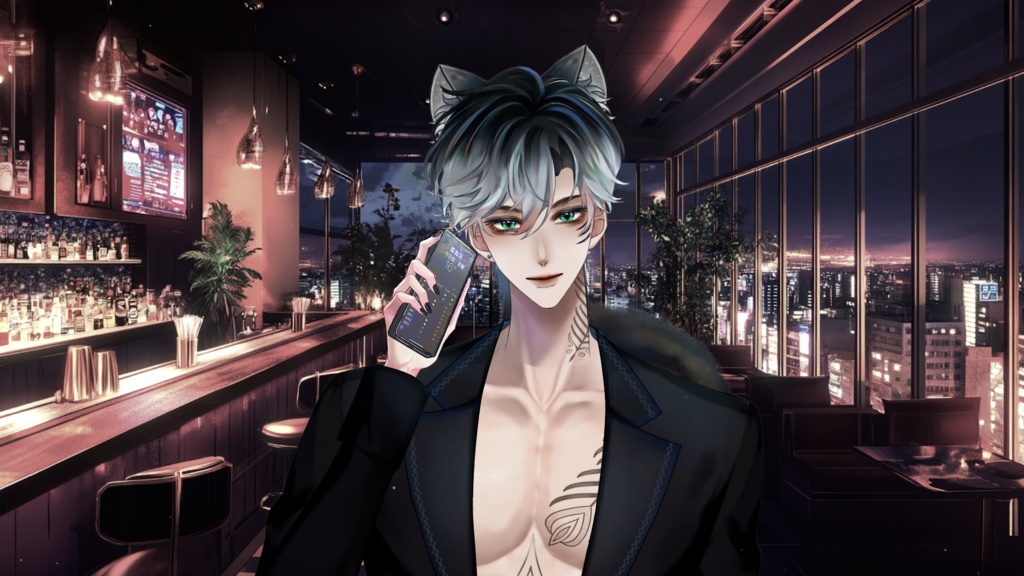 【Live2D Model】Noctis【Black/White Ver.】 VTuber Model 【Live2Dモデル】