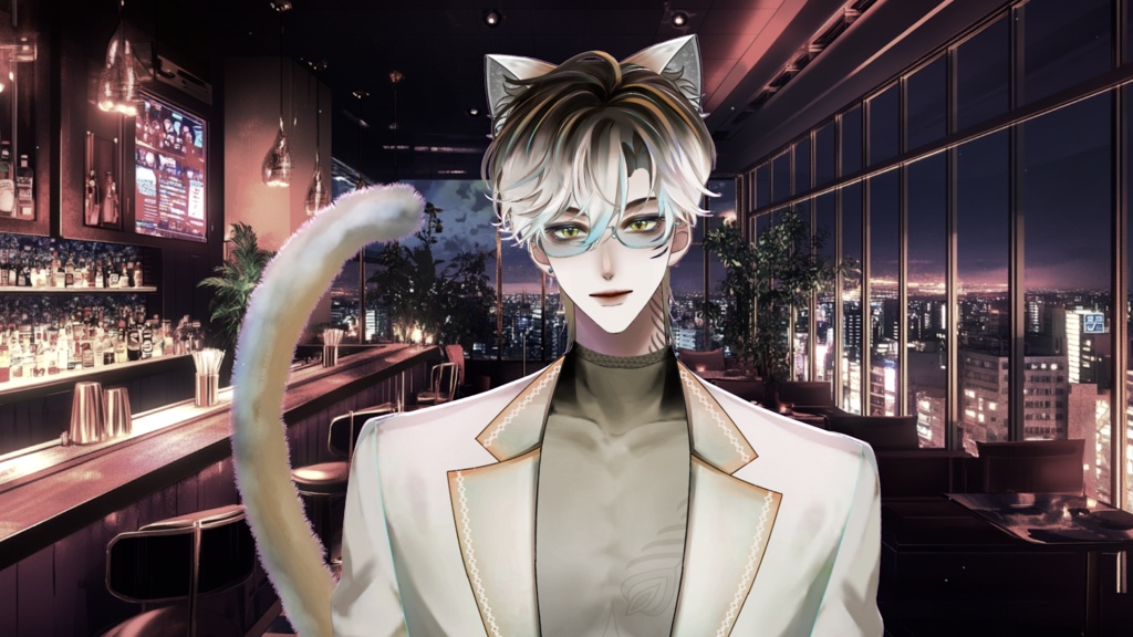 【Live2D Model】Noctis【Black/White Ver.】 VTuber Model 【Live2Dモデル】