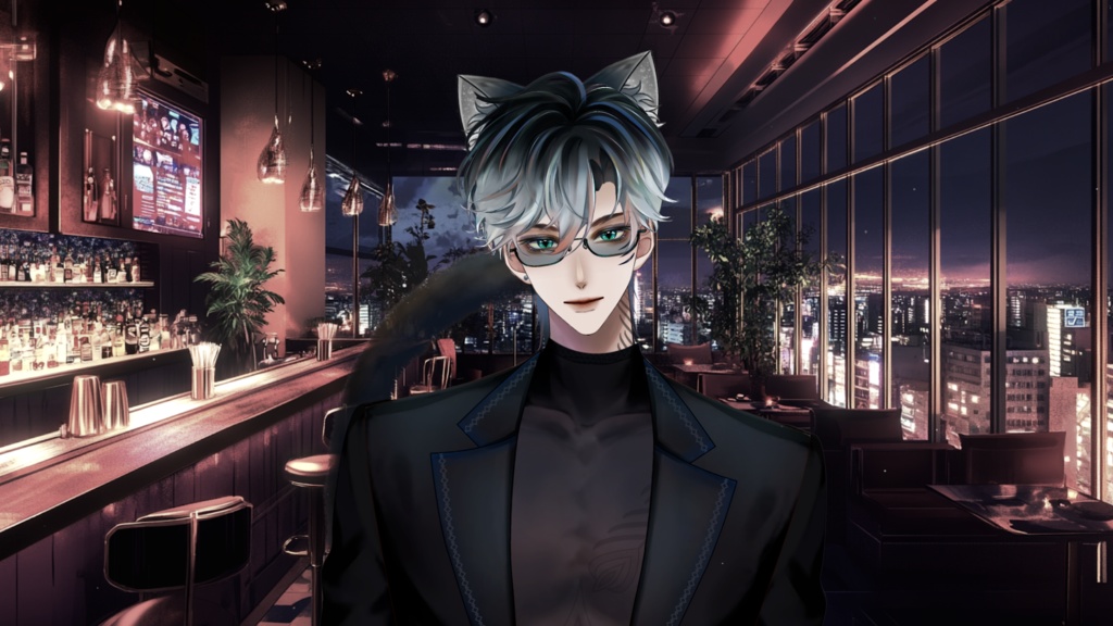 【Live2D Model】Noctis【Black/White Ver.】 VTuber Model 【Live2Dモデル】