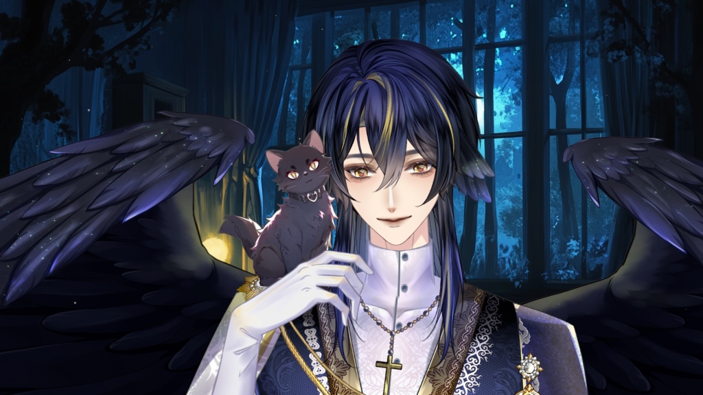 【Live2D Model】Uya【Black/White Ver】 VTuber Model 【Live2Dモデル】