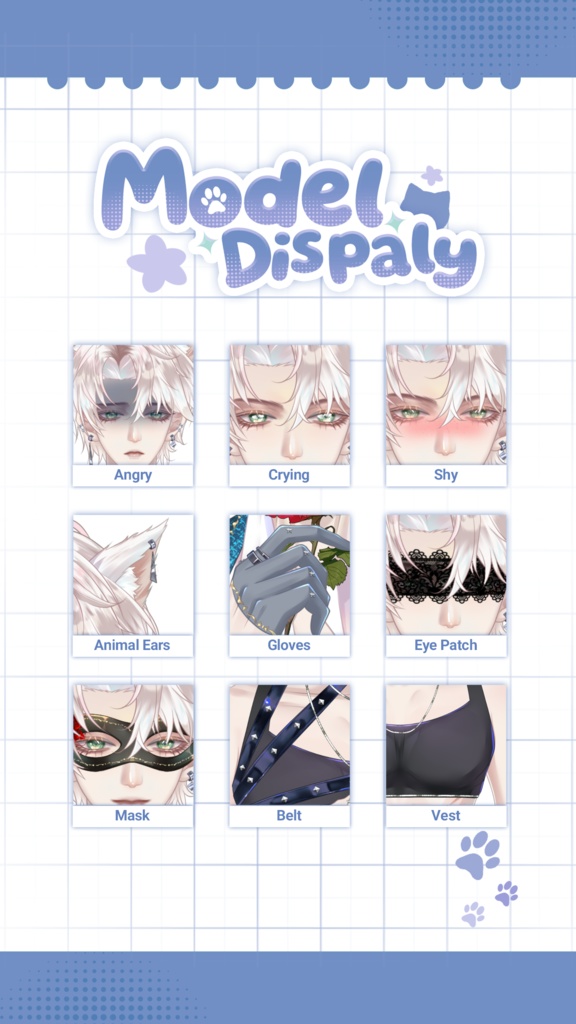 【Live2D Model】Pluviosity1.2 【White Ver.】 VTuber Model 【Live2Dモデル】