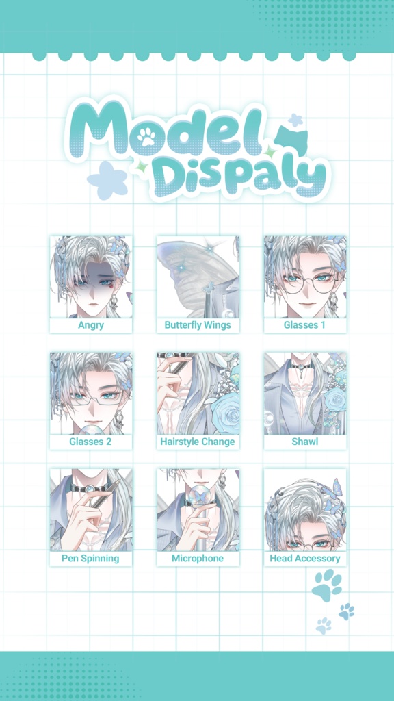 【Live2D Model】Aurelian 【Blue Ver.】 VTuber Model 【Live2Dモデル】