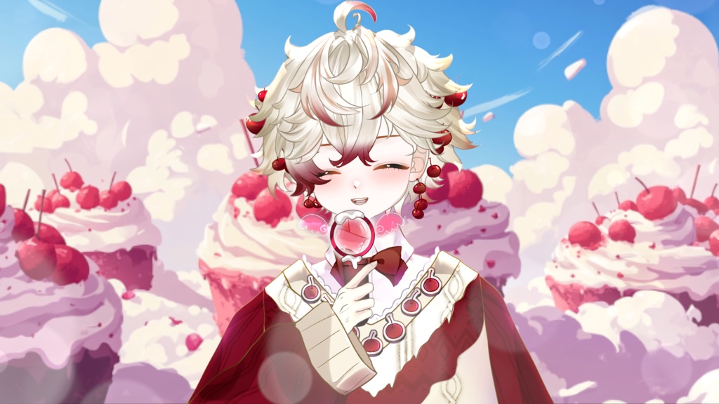 【Live2D Model】Cherry Cake VTuber Model 【Live2Dモデル】