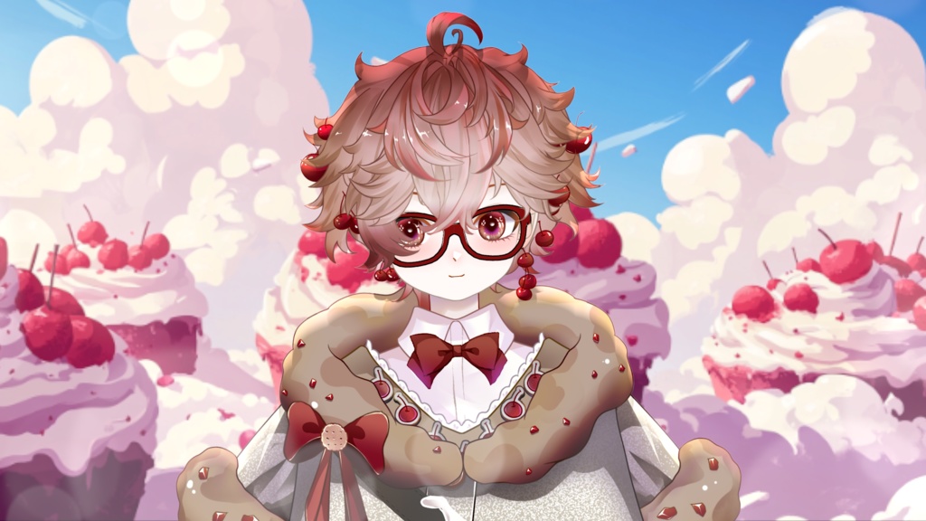 【Live2D Model】Cherry Cake 【Red Ver.】VTuber Model 【Live2Dモデル】