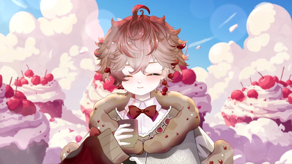 【Live2D Model】Cherry Cake 【Red Ver.】VTuber Model 【Live2Dモデル】