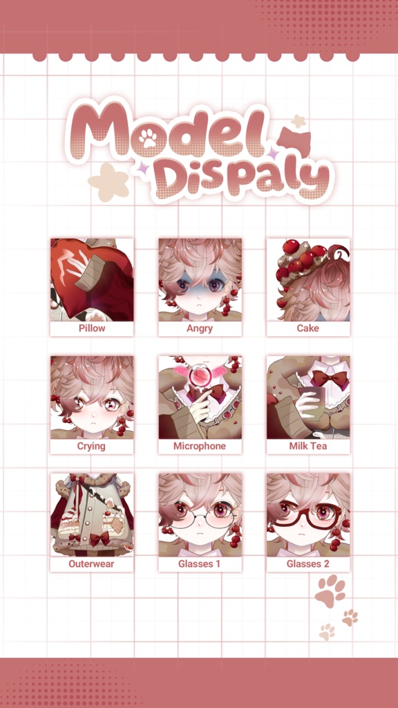 【Live2D Model】Cherry Cake 【Red Ver.】VTuber Model 【Live2Dモデル】