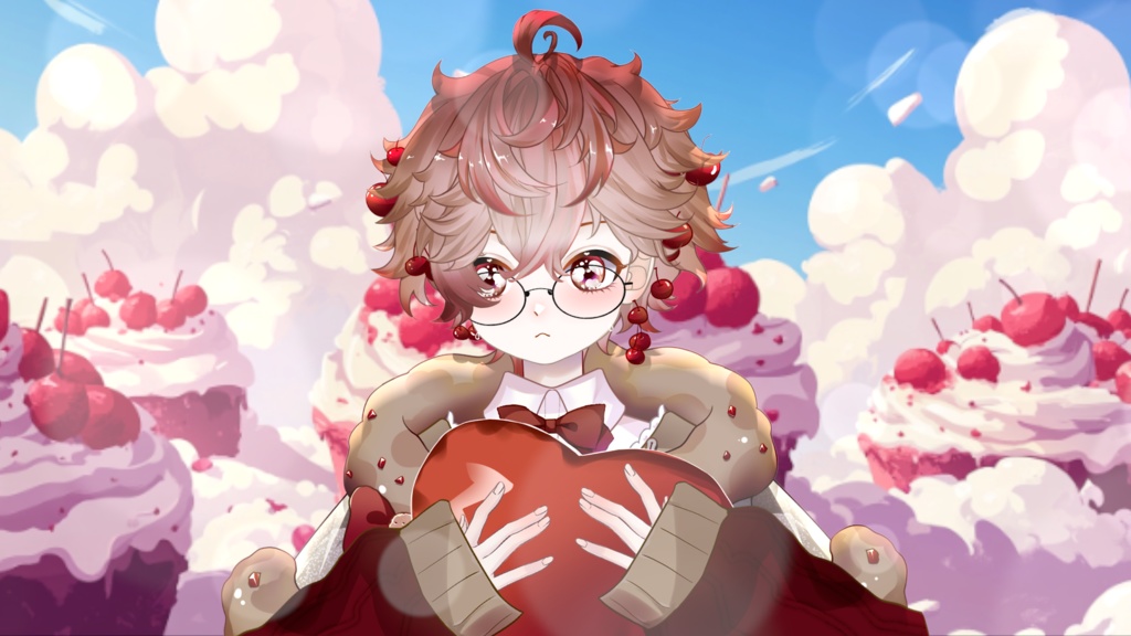 【Live2D Model】Cherry Cake 【Red Ver.】VTuber Model 【Live2Dモデル】