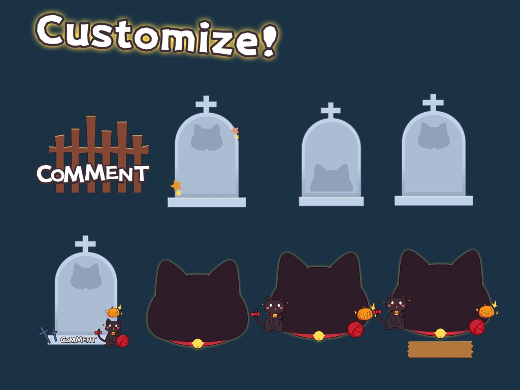 【Animated Background Set】 ハロウィンアニメーション背景セット Halloween Animated Background Set