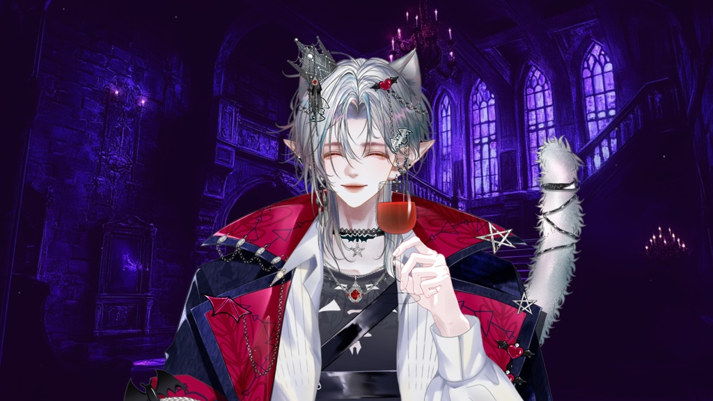 【Live2D Model】Shadow Cat Halloween Ver. VTuber Model【Live2Dモデル】