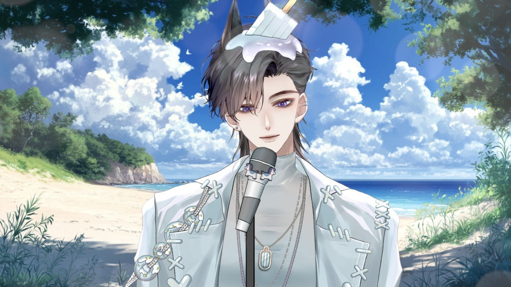 【Live2D Model】Doberman Summer Ver. (Three Forms) VTuber Model 【Live2Dモデル】