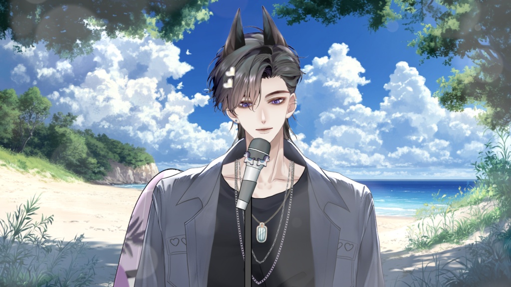 【Live2D Model】Doberman Summer Ver. (Three Forms) VTuber Model 【Live2Dモデル】