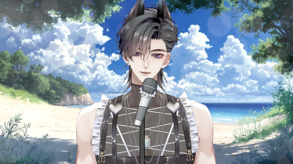 【Live2D Model】Doberman Summer Ver. (Three Forms) VTuber Model 【Live2Dモデル】