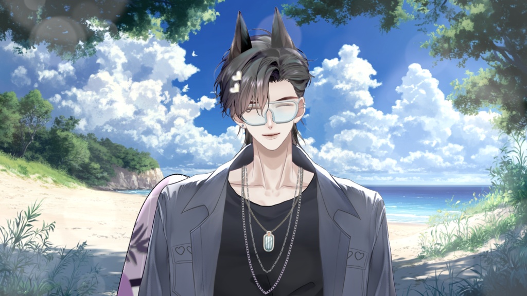 【Live2D Model】Doberman Summer Ver. (Three Forms) VTuber Model 【Live2Dモデル】