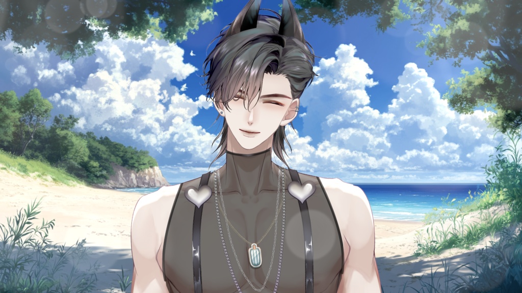 【Live2D Model】Doberman Summer Ver. (Three Forms) VTuber Model 【Live2Dモデル】