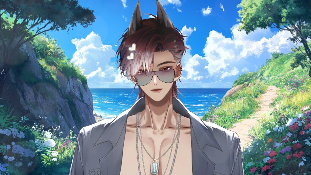 【Live2D Model】Doberman Black Summer Ver. (Three Forms) VTuber Model 【Live2Dモデル】