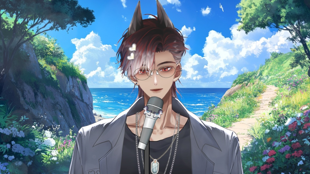 【Live2D Model】Doberman Black Summer Ver. (Three Forms) VTuber Model 【Live2Dモデル】