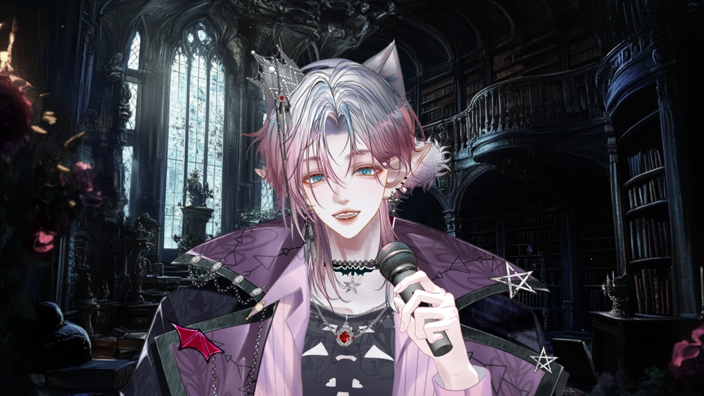 【Live2D Model】Shadow Cat Halloween Pink Ver. VTuber Model【Live2Dモデル】