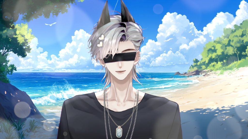 【Live2D Model】Doberman Gray Summer Ver. (Three Forms) VTuber Model 【Live2Dモデル】