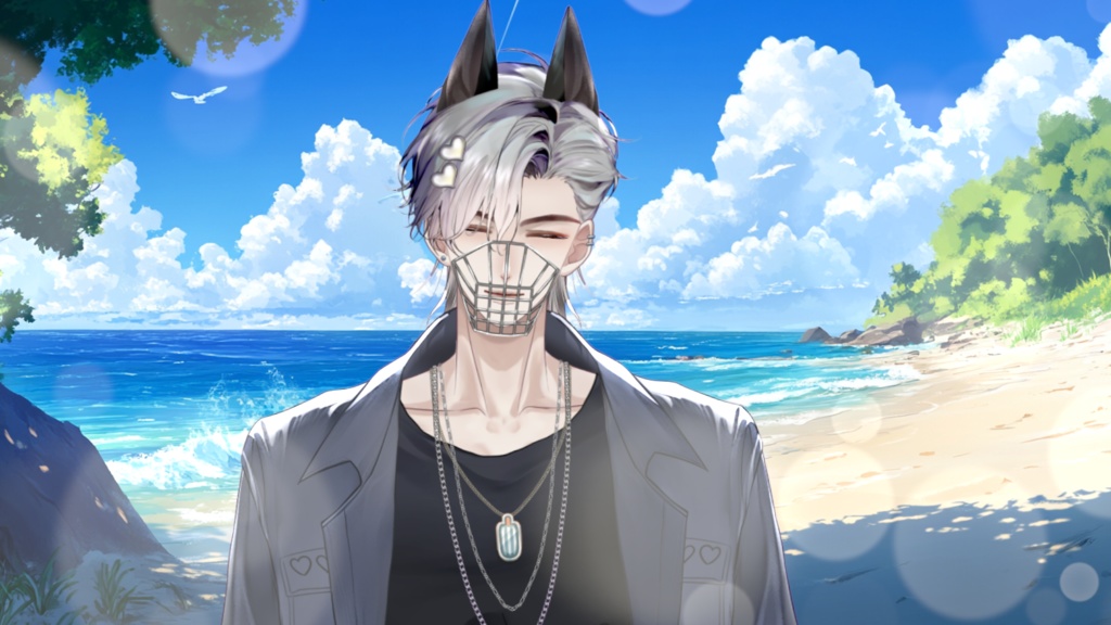 【Live2D Model】Doberman Gray Summer Ver. (Three Forms) VTuber Model 【Live2Dモデル】