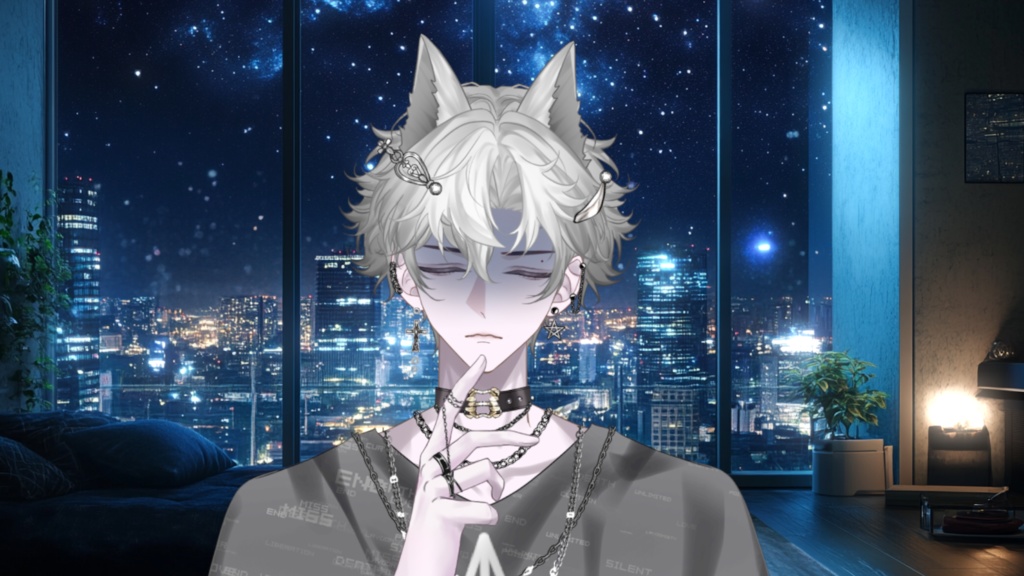 【Live2D Model】Phelix【Gray Ver.】 VTuber Model 【Live2Dモデル】