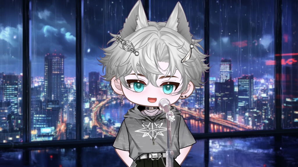 【Live2D Model】Chibi Phelix Gray Ver. VTuber Model 【Live2Dモデル】