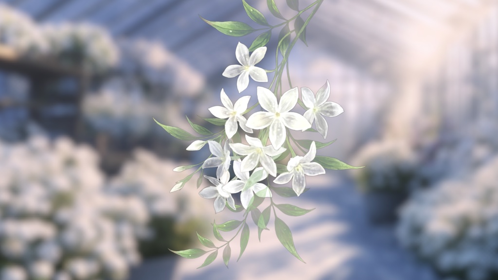【Live2D Accessories】White Flowers