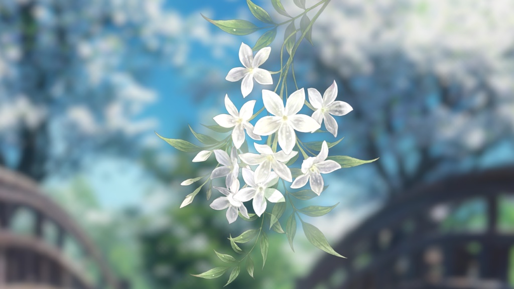 【Live2D Accessories】White Flowers
